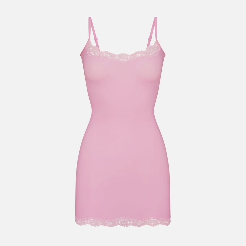Skims Valentine’s day lace slip dress